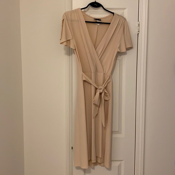 Blush faux-wrap dress by Mirabelli - Picture 1 of 3